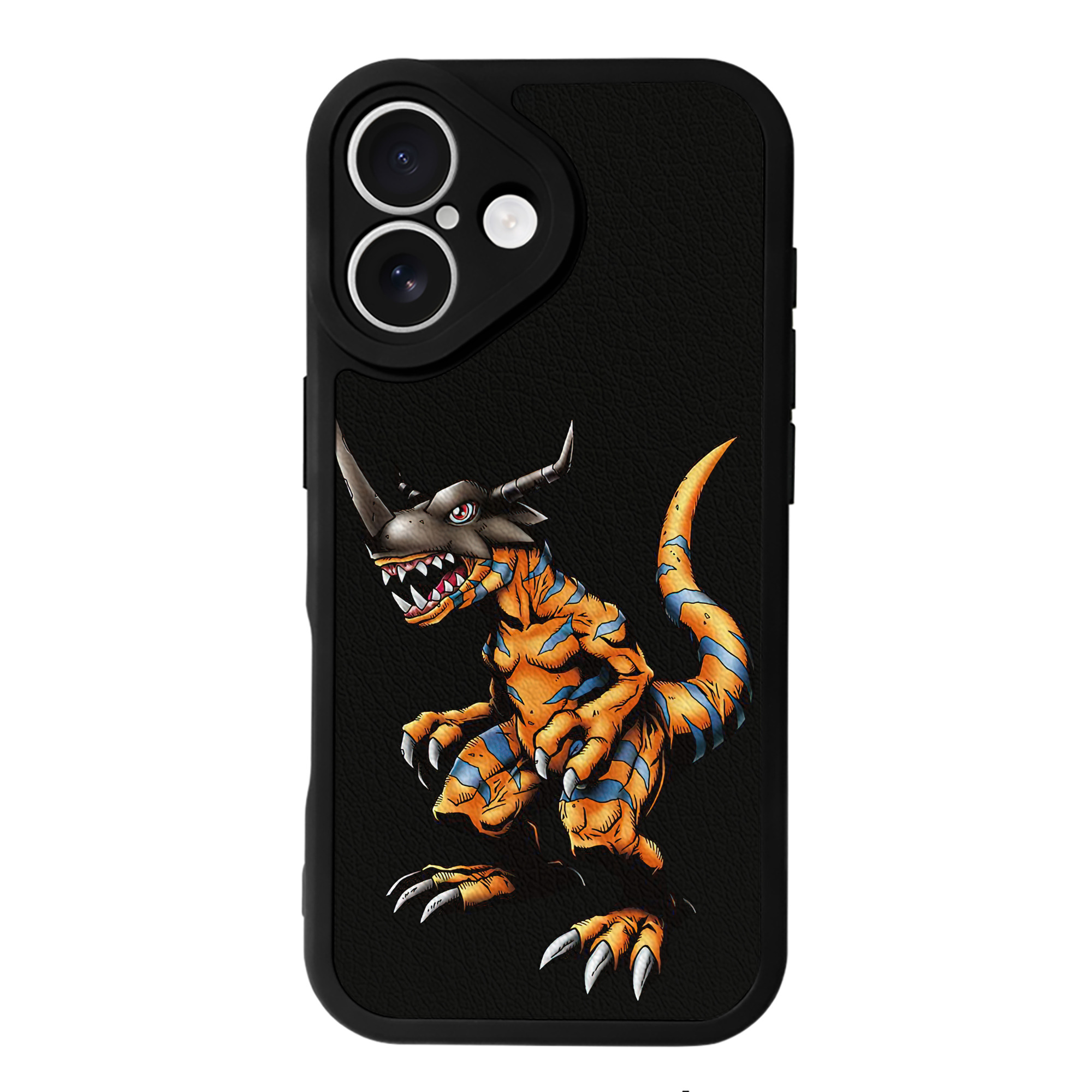 （画像用） Digimon デジタルモンスター/デジモン 【iPhone 16シリーズ対応】シリコンスマホケース（レザー調） 材質：シリコン